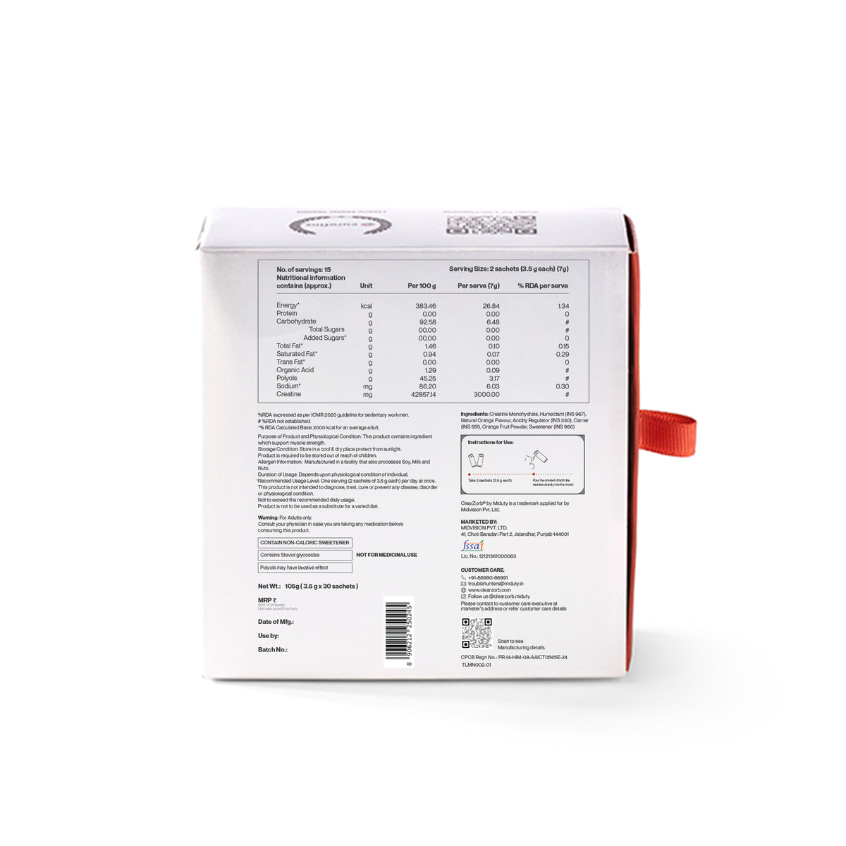 Mouth Dissolving Creatine Monohydrate (30 Sachets)